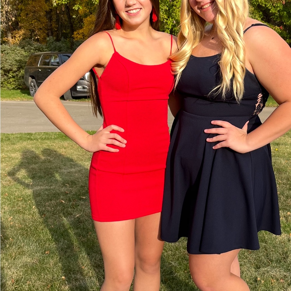 Lulus red textured dress